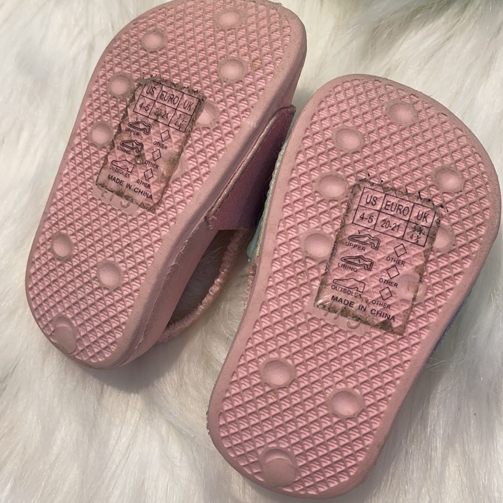 🌺capelli New York pink unicorn toddler slides 5 - Picture 5 of 6